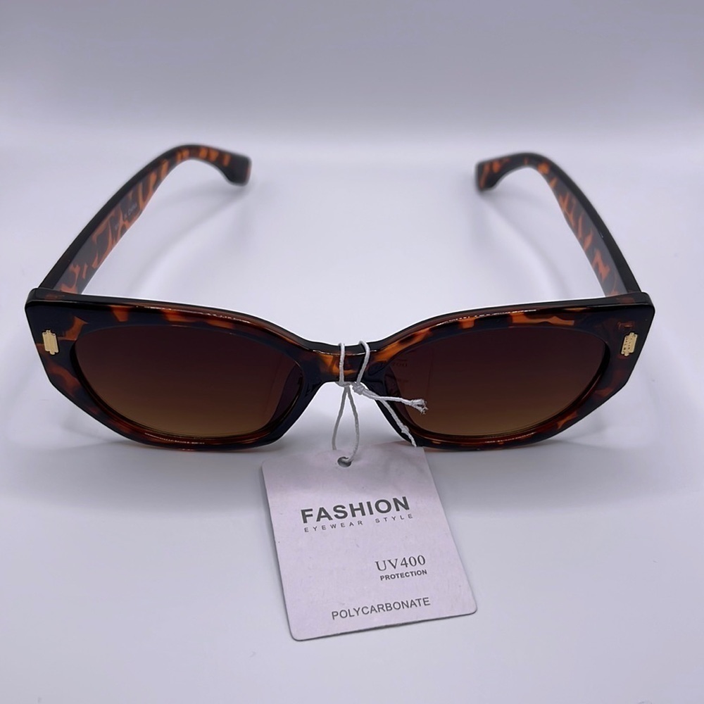 𝅺cat Eye Carmel Pattern Fashion Eyewear Sunglasses